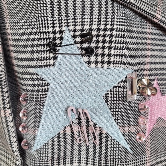 Plaid Suit Pink/Grey  Tricotto label SZ 8 - Picture 9 of 11